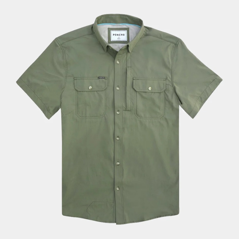 Olive Poncho Men's Shirt Regular Fit Large NWT